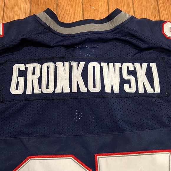 Nike On Field Game Rob Gronkowski New England Patriots Jersey ALL STITCHED sz.60 - Picture 8 of 9